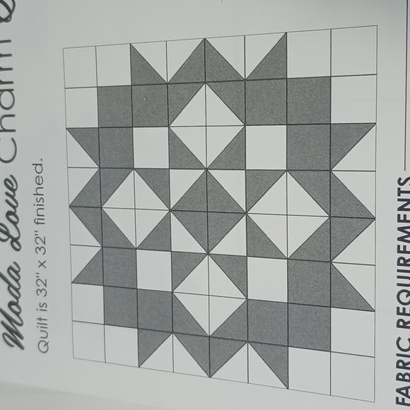 $1 Add-on Moda Love Charm Quilt Pattern Charm Pack Project and Coloring Page - Picture 2 of 4